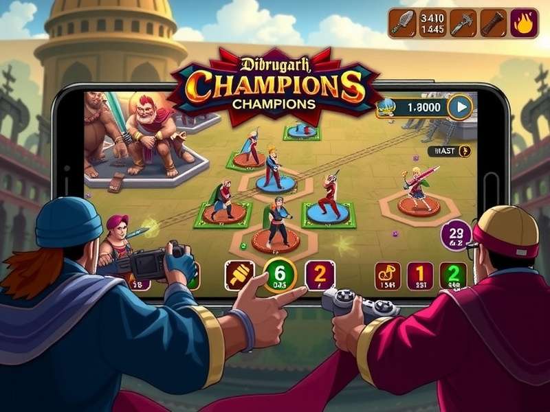 Indian gamers playing Dibrugarh Champions on mobile devices